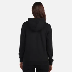 Women's full-zip hooded logo cotton sweatshirt