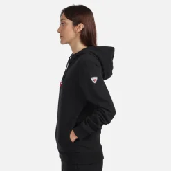 Women's full-zip hooded logo cotton sweatshirt