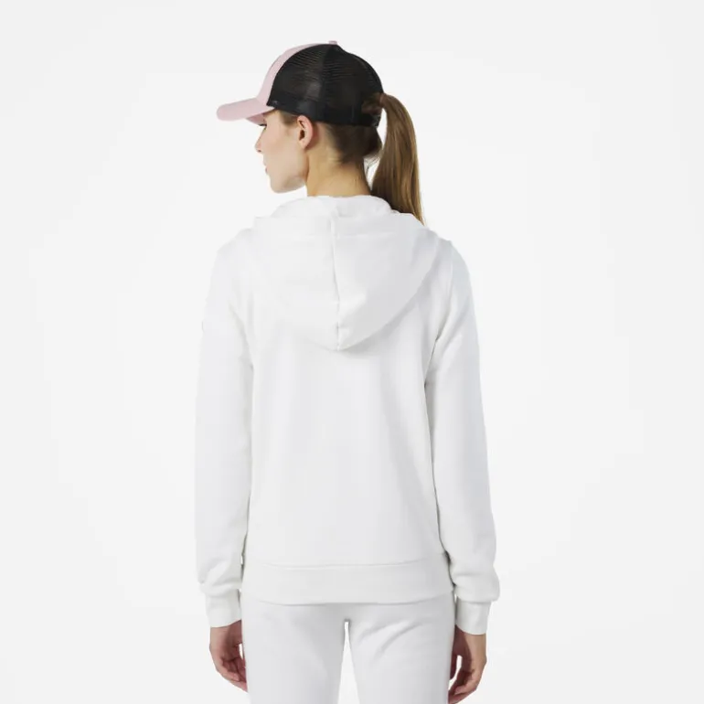 Women's full-zip hooded logo cotton sweatshirt
